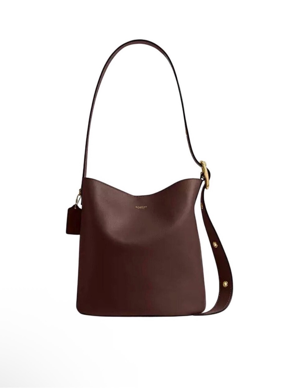 NWT Coach Bleecker Bucket Bag Leather Maple Brown with Matching Pouch & Dust Bag